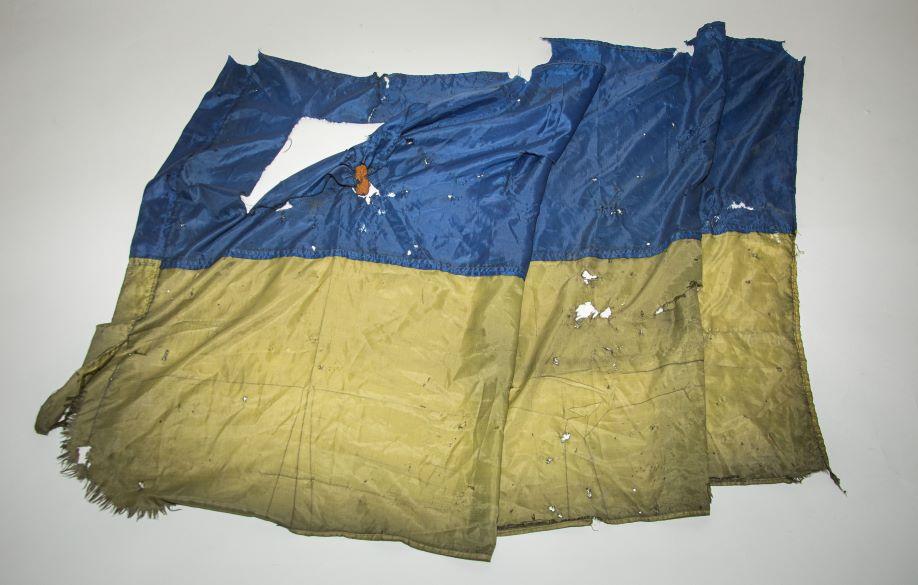 State flag from the city of Mariupol , 2022