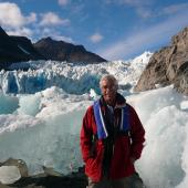 William Fitzhugh at Evighedfjord glacier, West Greenland, in September, 2010. Credit Elizabeth Graversen.