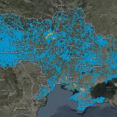 Map of identified cultural heritage sites in Ukraine currently being monitored for damage.