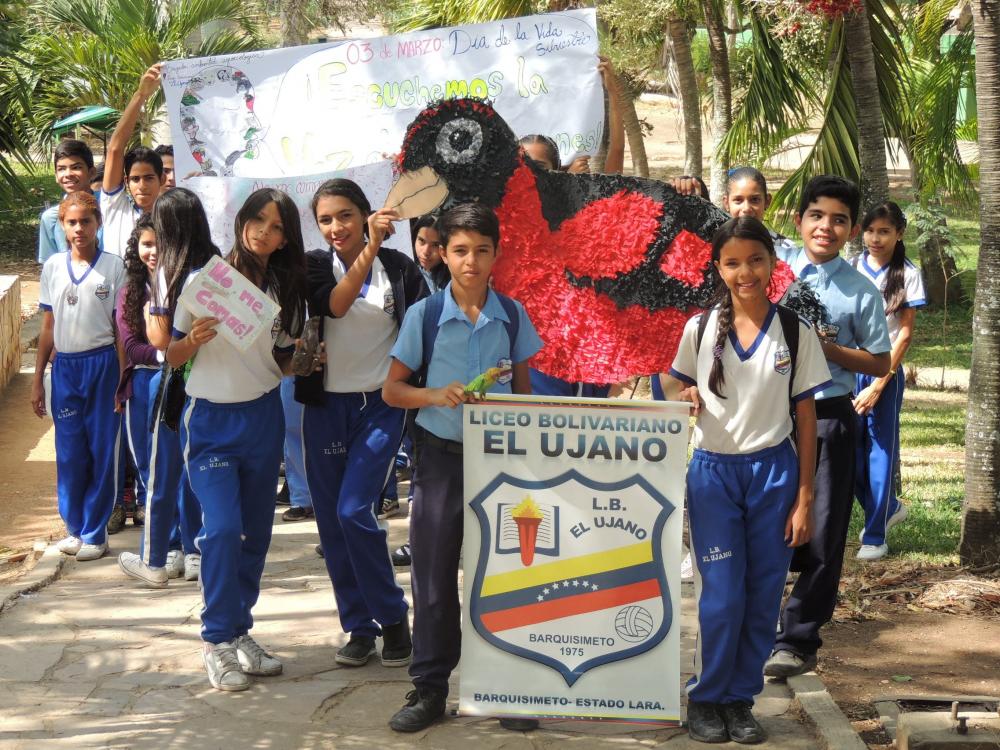 School children in conservation parade.