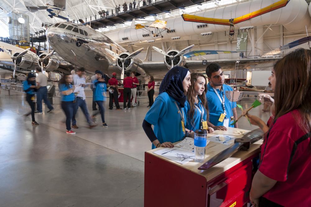 STEP students participating in TechQuest: Flying Circus.