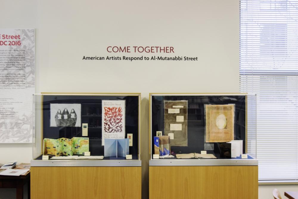 The "Come Together: American Artists Respond to Al-Mutanabbi Street" exhibit. 