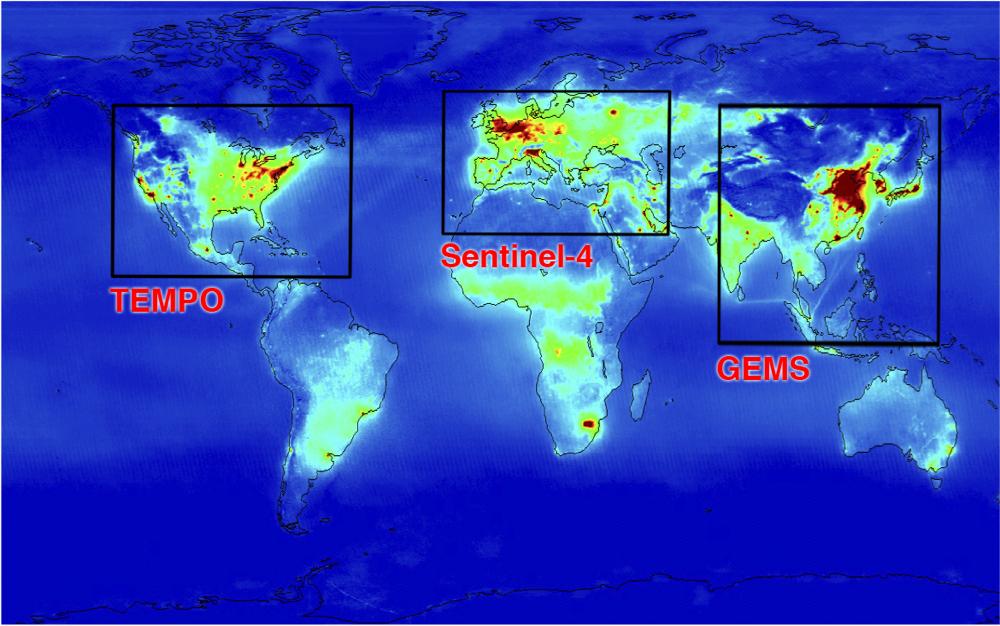 TEMPO will sync with satellite systems in Asia and Europe. Photo Credit NASA TEMPO will sync with satellite systems in Asia and Europe. Photo Credit NASA